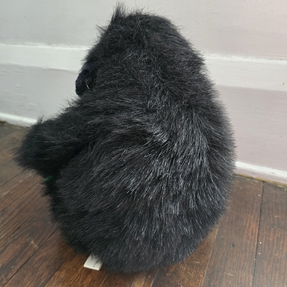 Vintage 80s Fine Toys Black Gorilla Rose Plush Stuffed Animal 12" - Picture 4 of 14